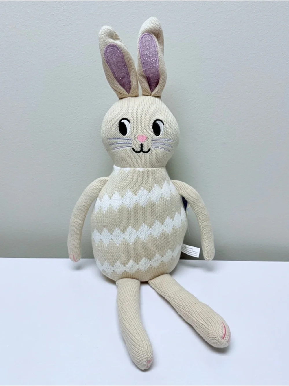 New! Spring 2026 Beige Knit Bunny Plush - Spritz™ Target